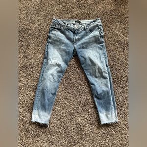 EUC Silver Jeans Crops